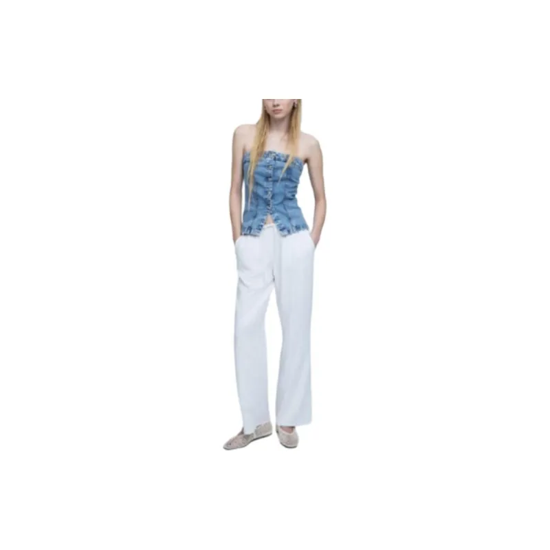 H&M Casual Pants Women's White-1