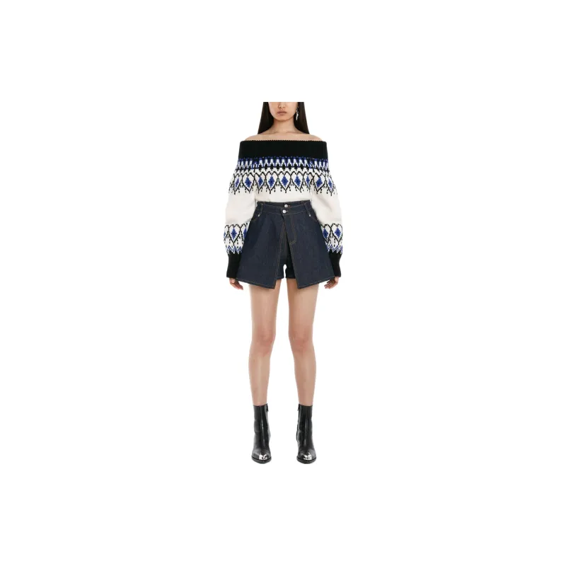 Alexander McQueen FW22 Denim Shorts Women's Blue-1