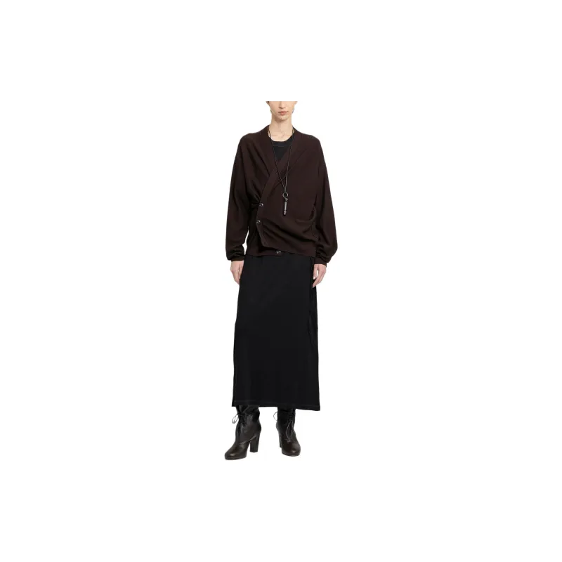 Lemaire Relaxed Twisted Cardigan 'Pecan Brown'-3