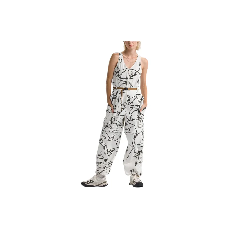 THE NORTH FACE Class V Pathfinder One-Piece Jumpsuit Women's White Sand Dune-1