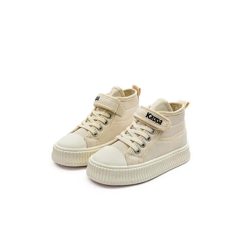 KAPPA KIDS Anti Slip Wear Resistant Breathable Lightweight High Top Kids Canvas Shoes Beige Kids'-2