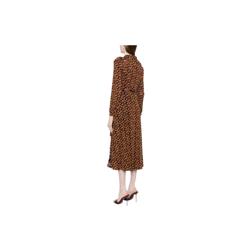 DVF Diane Von Furstenberg Phoenix Geometric-print Reversible Dress-3