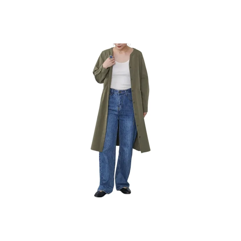 Beams Jackets & Coats Women's Olive Green-4