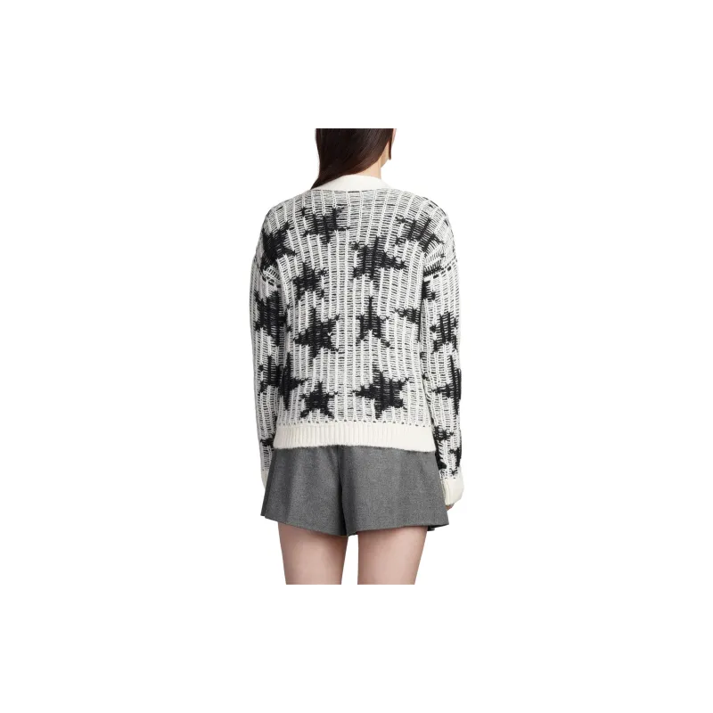 RED VALENTINO REDValentino Star Intarsia Knit Long Sleeved Cardigan-3