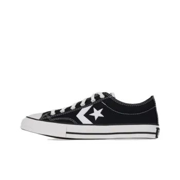 Converse Star Player 76 Anti Slip Wear Resistant Low Top Kids Canvas Shoes Black White Teenagers