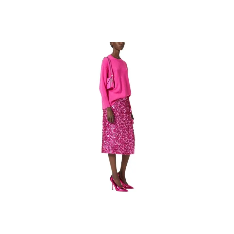 Valentino Logo Crewneck Long Sleeve Jumper 'Pink'-3