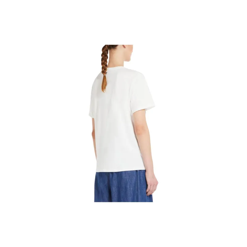 MaxMara Sante Collection Printed Jersey T-Shirt T-Shirt Women's White-2