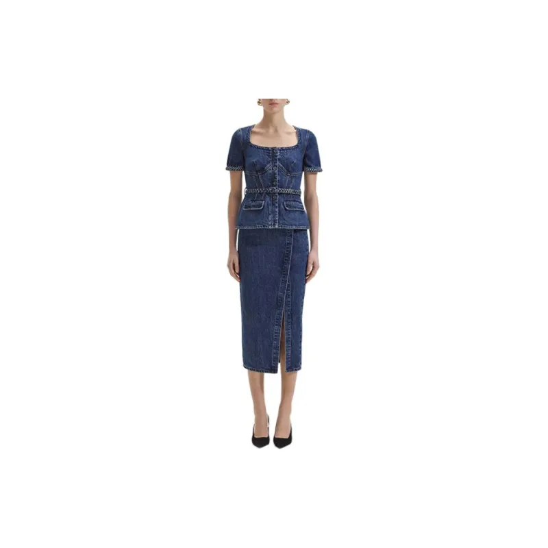 Self portrait Two Piece Denim Suit-1