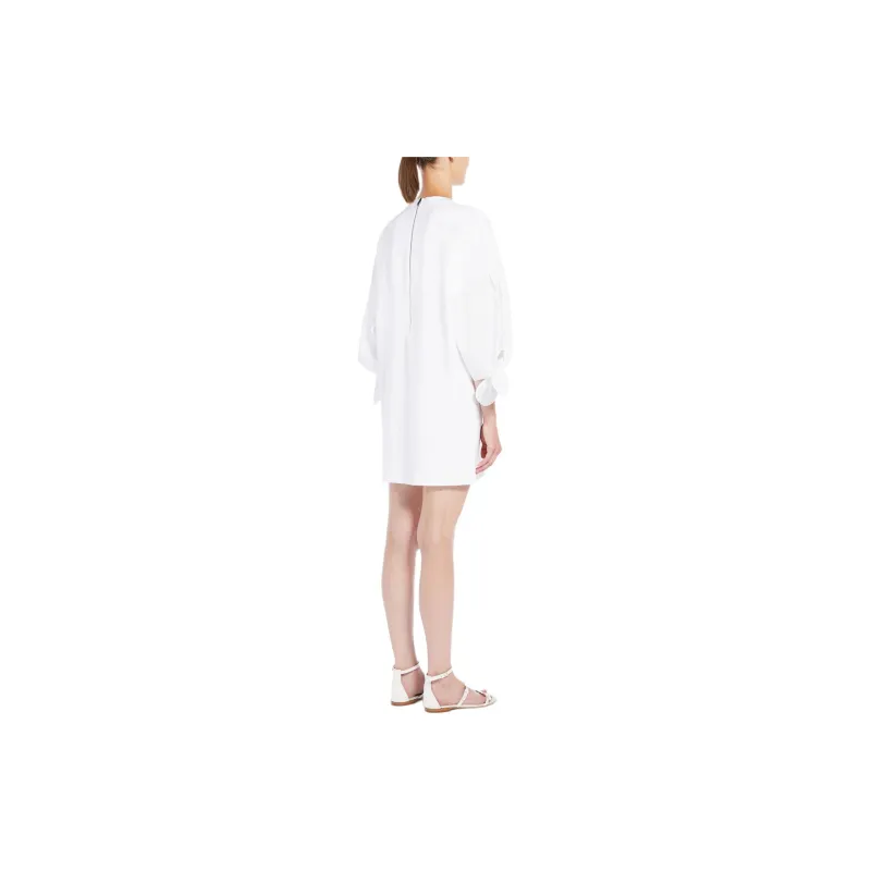 MaxMara SS25 Long Sleeved Dress Women's White-2