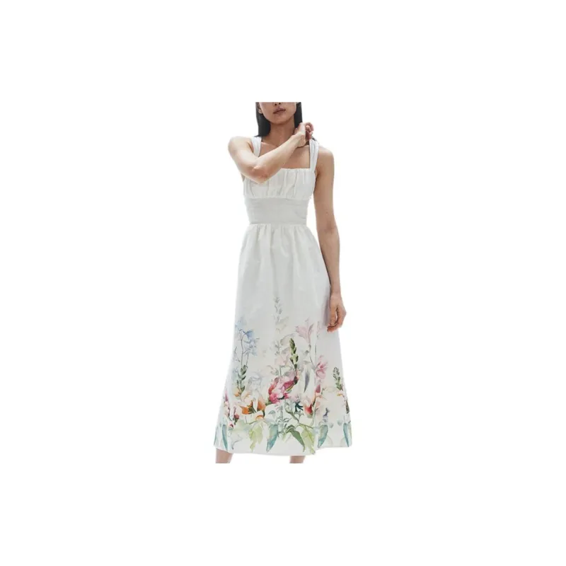 H&M Slip Dresses Women's White/Floral-2
