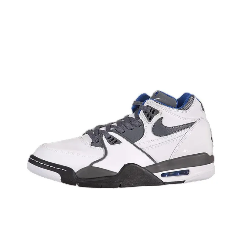 Nike Air Flight 89 Anti Slip Wear Resistant Mid Top Vintage Basketball Shoes Men's White-0