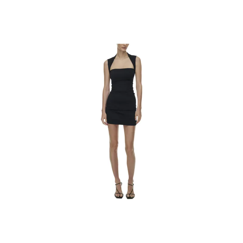 ARITZIA Contour Contour Flourish Mini Dress Sleeveless Dress Women's Black-2