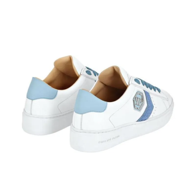 PHILIPP PLEIN Low Top Skateboard Shoes Unisex White-4