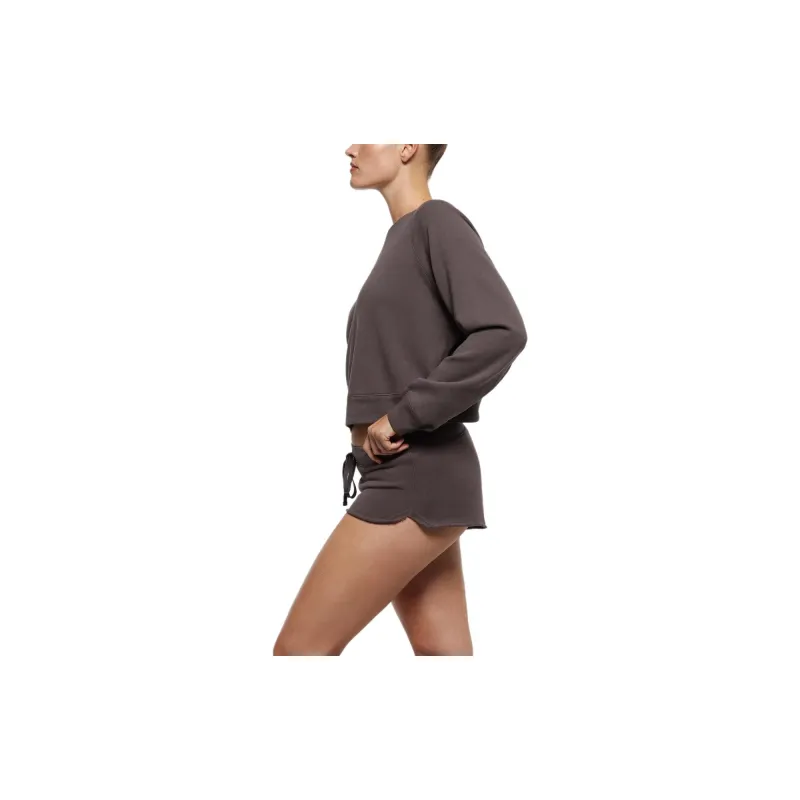 SKIMS SS24 Summer Collection FRENCH TERRY CLASSIC CREWNECK Sweatshirt Women's IRON/Iron-3