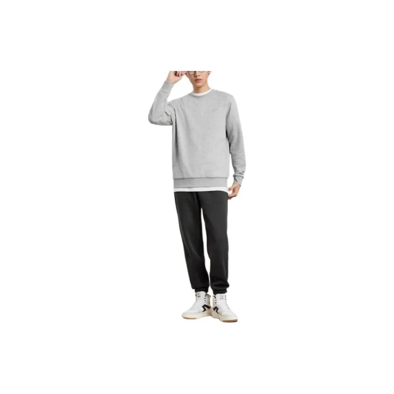 QIAODAN Men's Training Series Sweatshirt Men's Gray Heather Gray-2
