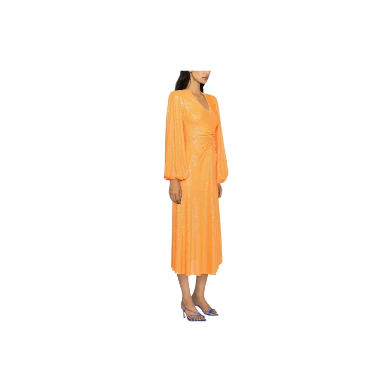 Rotate Long-Sleeved Dresses Women's Orange-3