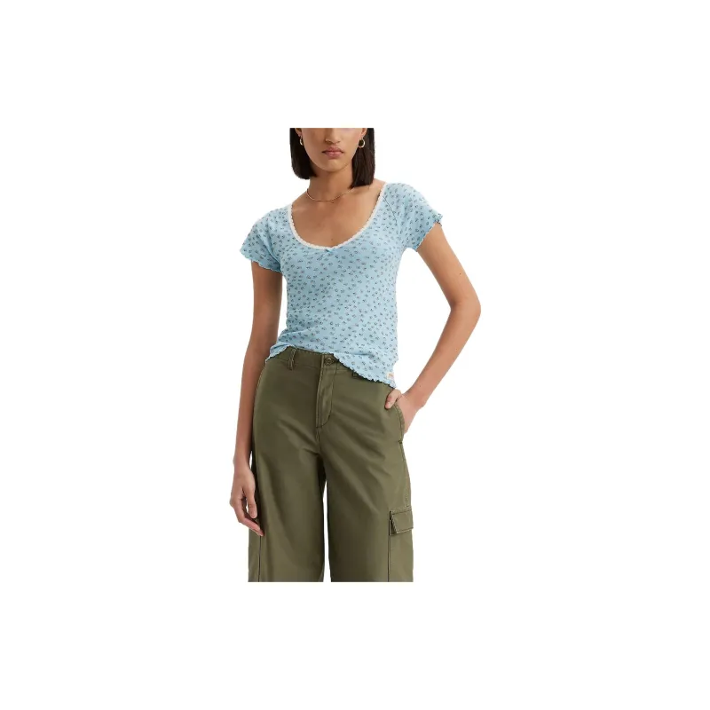 Levis T-Shirts Women's Blue-2