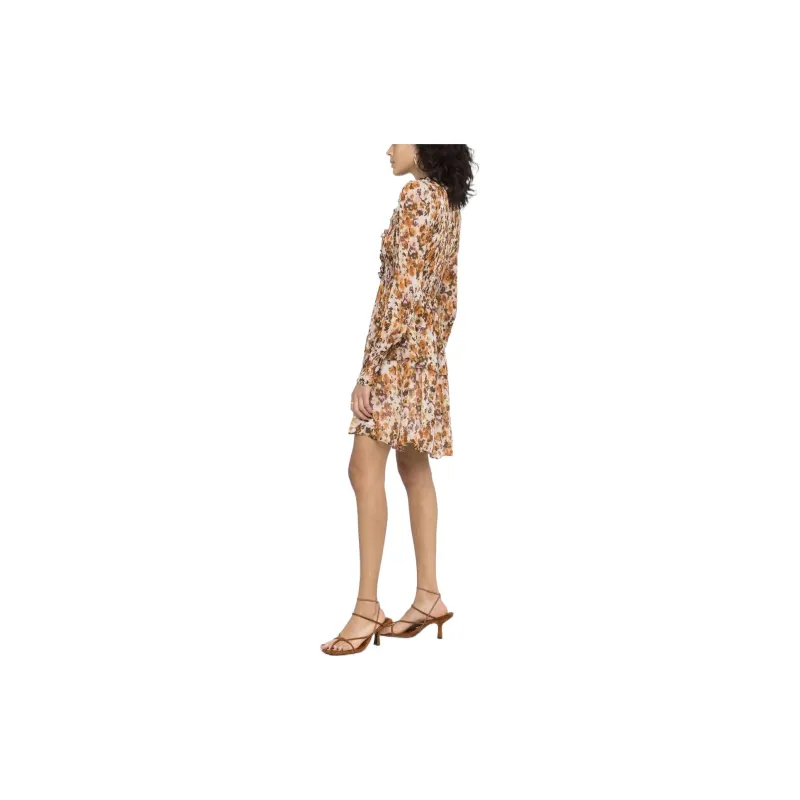 PINKO Long Sleeved Dresses Women's Brown-3