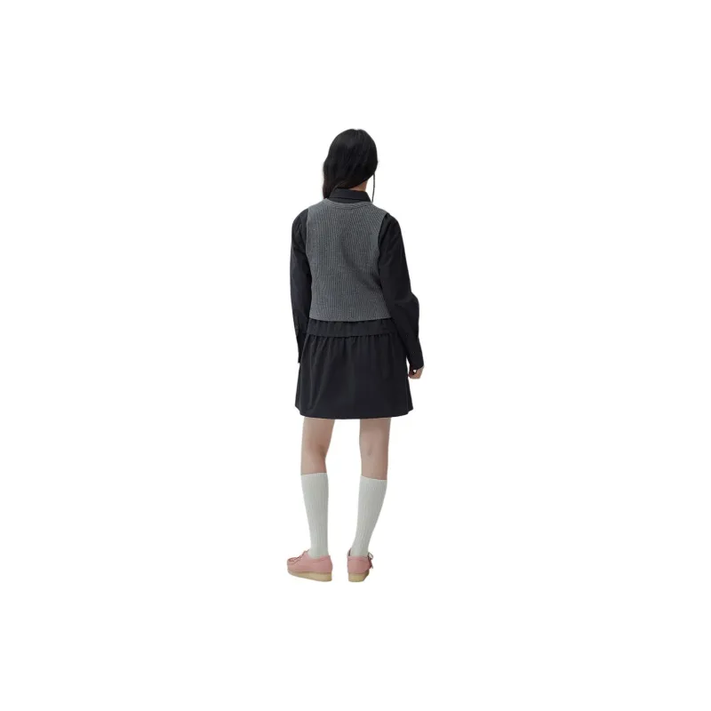 COVERNAT Long Sleeved Dress Women's Black-3