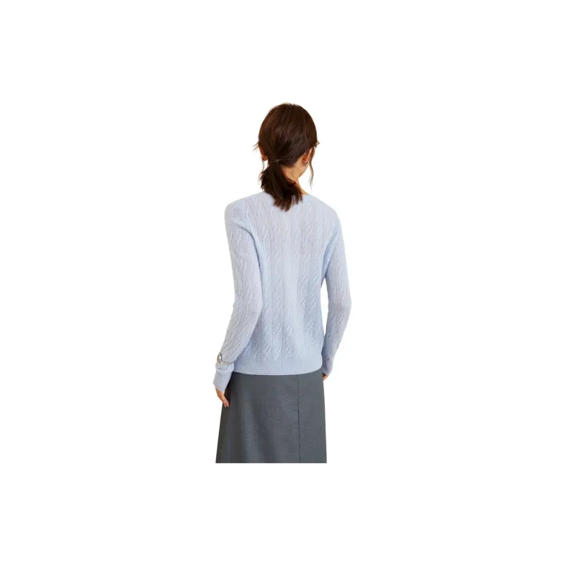 H YXIANG Cashmere Sweater Women's-2