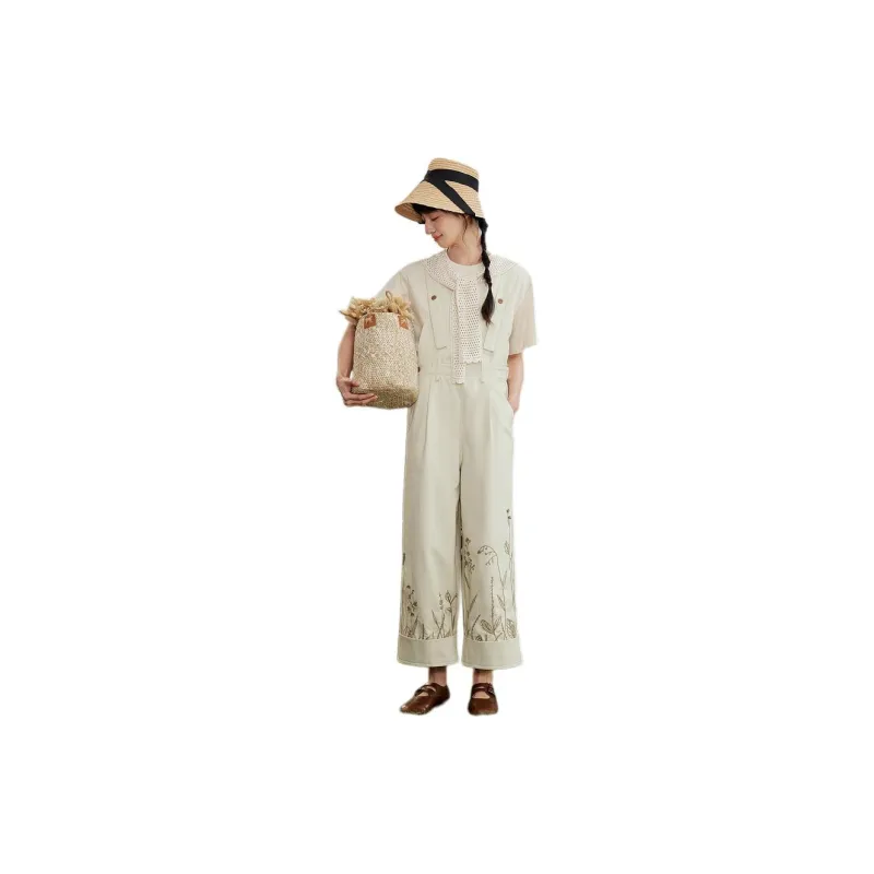ZIHAN Overalls Women's Beige Gold-1