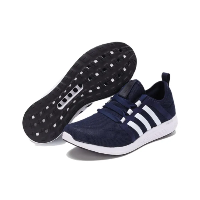 Adidas Bounce Anti Slip Wear Resistant Low Top Casual Running Shoes Unisex Navy-3