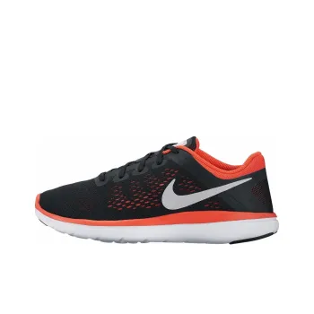 Nike Flex 2016 RN Durable Breathable Low-Top Kids' Running Shoes Black Red Teenagers