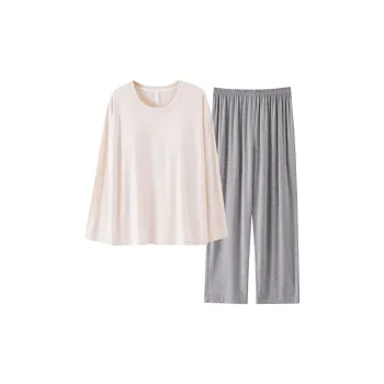 Pretty Lady Pajama Set Women's Ecru Gray