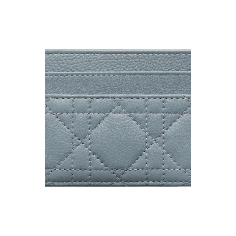 DIOR Soft Calfskin Card Holder Card Holder Women's Blue-4