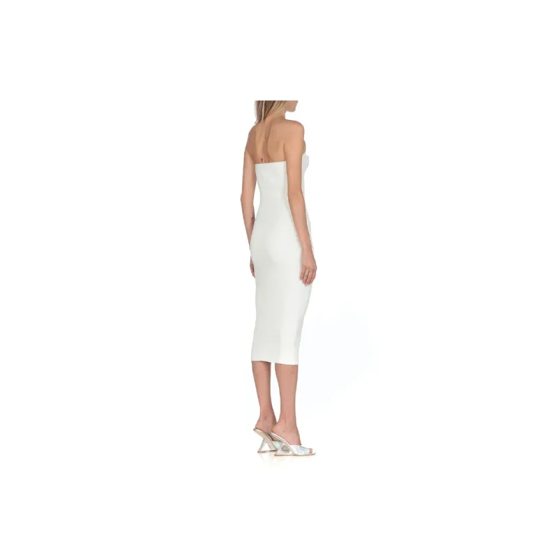 Self-portrait Sleeveless Dresses Women's White-4