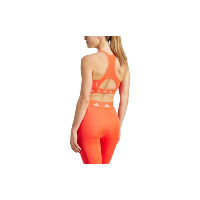Adidas POWERREACT TRAINING MEDIUM-SUPPORT TECHFIT BRA Sports Underwear Women's Bright Red-3