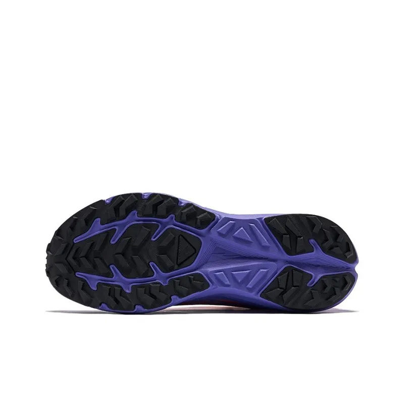 Erke Aspect Low Top Running Shoes Men's Signal Purple Fluorescent Orange-4