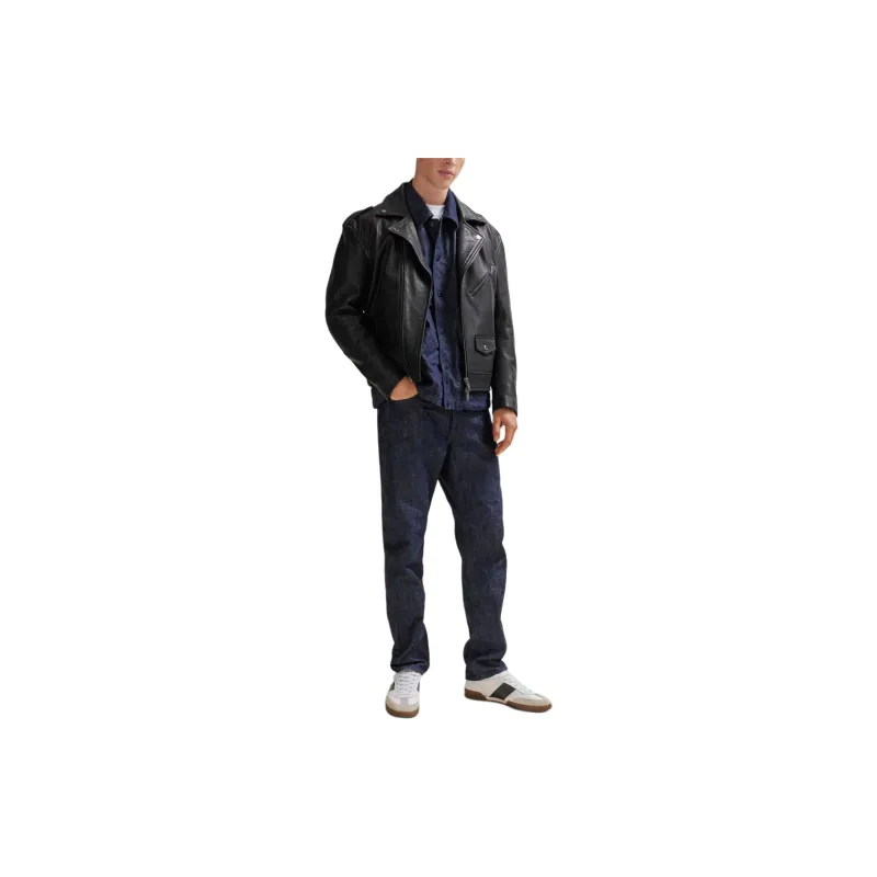 HUGO BOSS Studded Leather Jacket-4