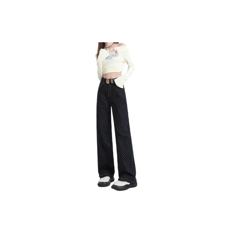 Concubine Zhu Jeans Women's Polka Dot Denim-6