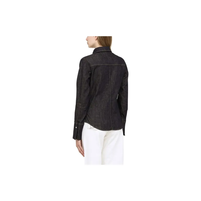 AMIPARIS Denim Jackets Women's Dark Blue-3