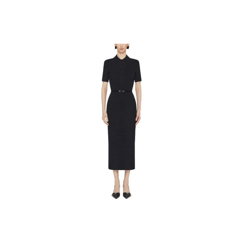 GIVENCHY FW24 Short Sleeved Dress Women's Black-1