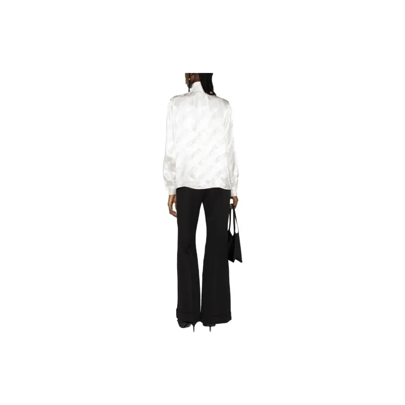Vetements Monogram Scarf Blouse 'White'-2