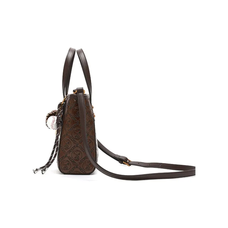 SNOOPY PU Handbag, Crossbody Bag Regular Women's Coffee-3