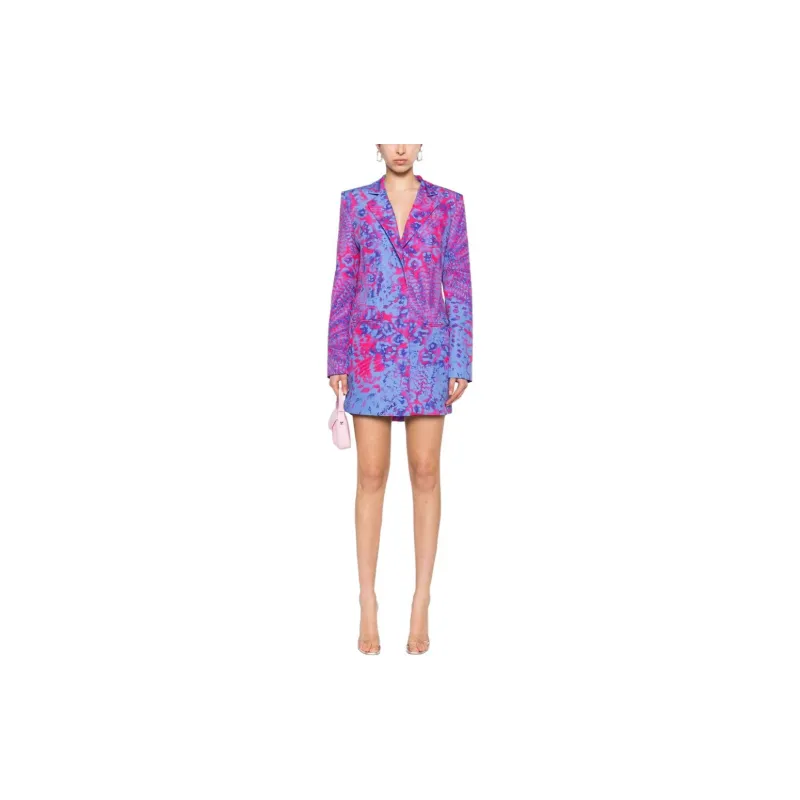 VERSACE JEANS COUTURE Animalier Single-breasted Blazer-1