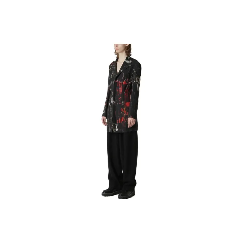 Yohji Yamamoto Graphic print Zipped Blazer-2