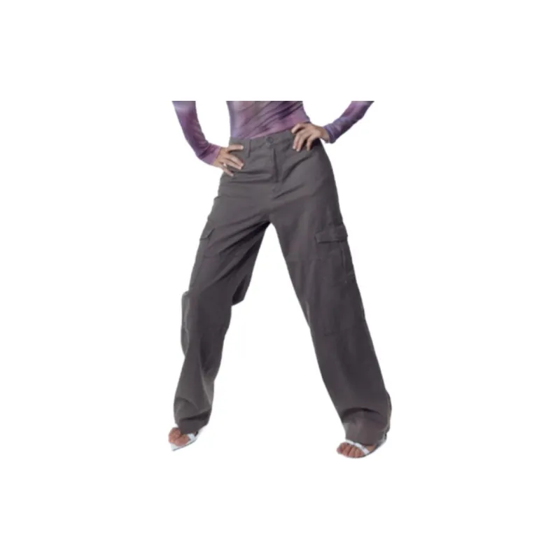 H&M Cargo Pants Women's Dark Beige Gray-1