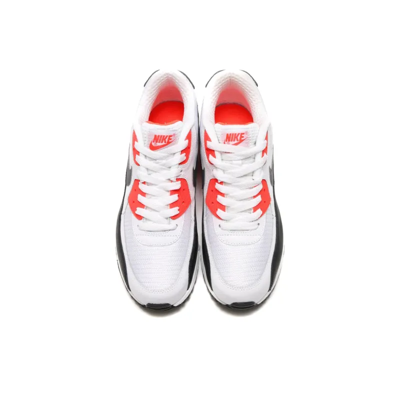 Nike Air Max 90 Cushioning Anti-Slip And Wear-Resistant Low-Top Casual Running Shoes Men's Black White-2