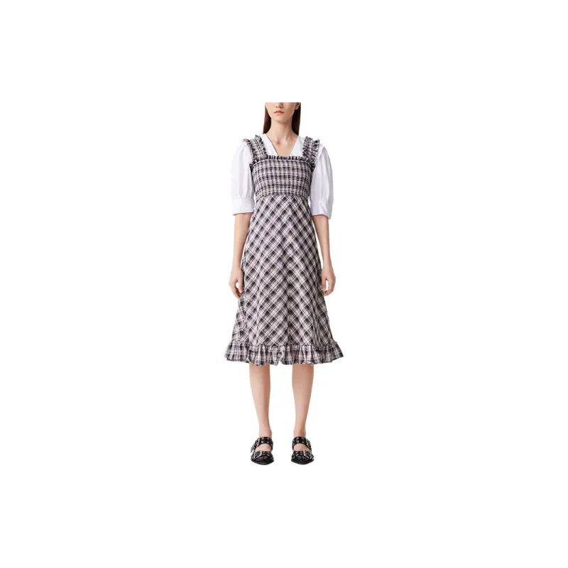 GANNI SS24 Slip Dress Women's Light Purple-1