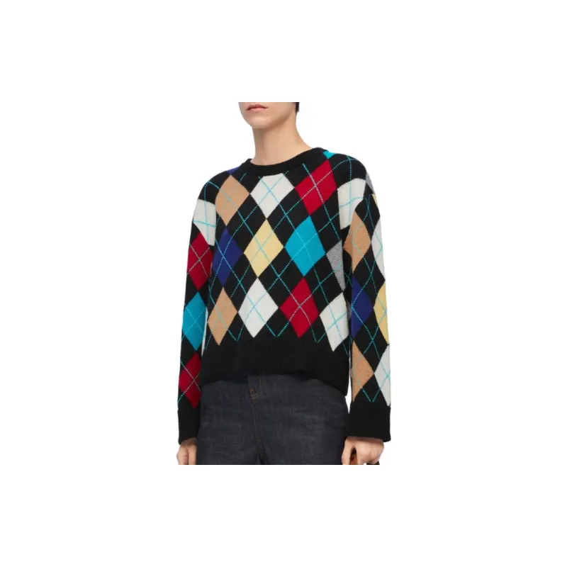 LOEWE Embossed-Anagram Argyle-knit Jumper-2