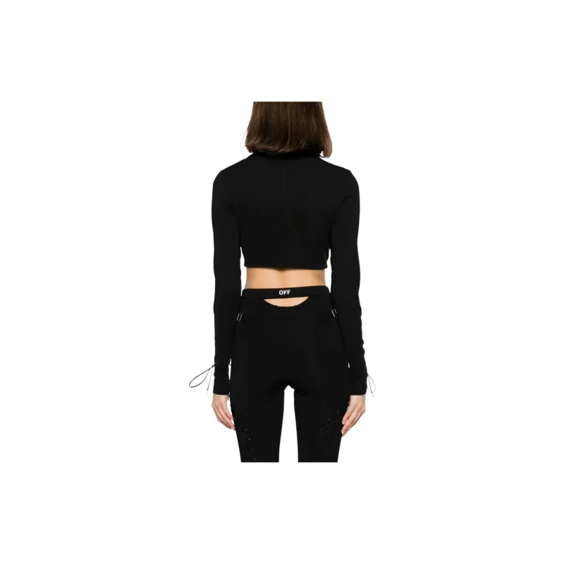 OFF WHITE Logo Printed Long Sleeve Top-2