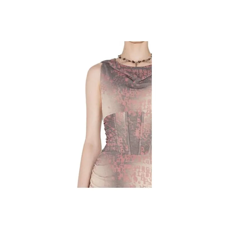 Misbhv X Esther Yu Yu Shuxin Co-authored Series Sleeveless Dresses Women's Pink Purple-5