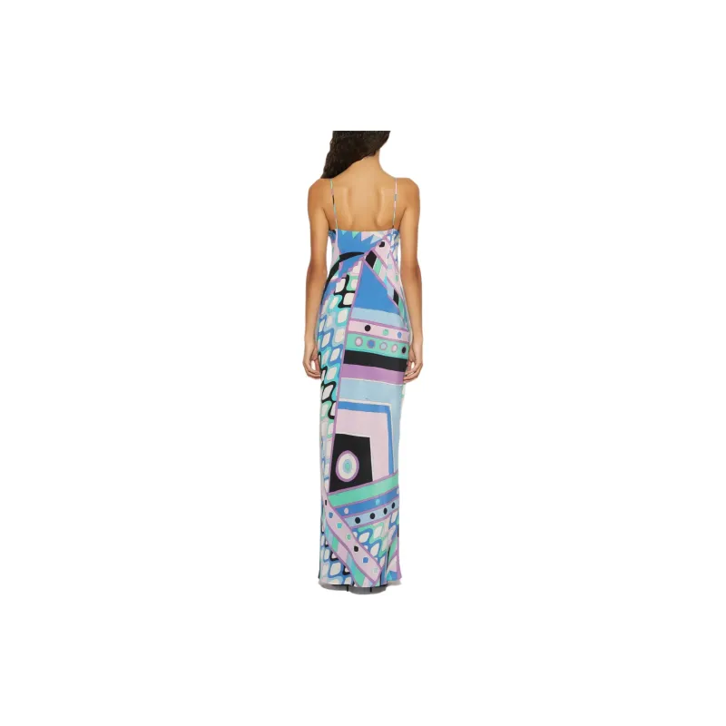 EMILIO PUCCI Vivara print Silk Maxidress-3