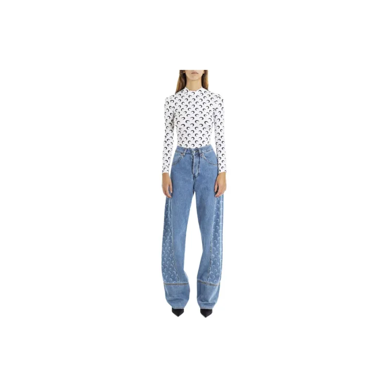 Marine Serre T Shirt Women's White-3