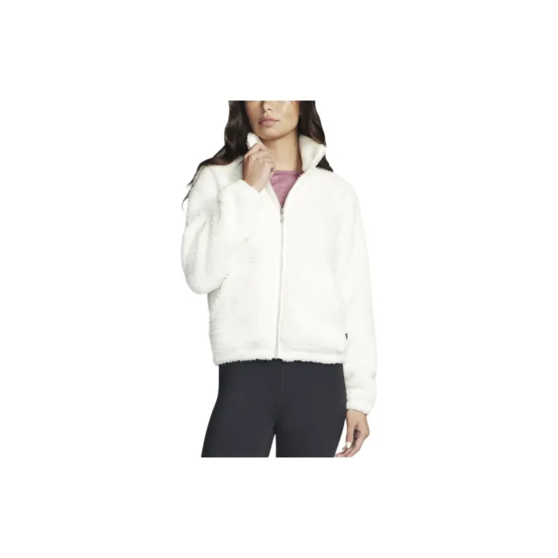 Skechers GO SNUGGLE Velvet-feel Coat Women's Ecru-2