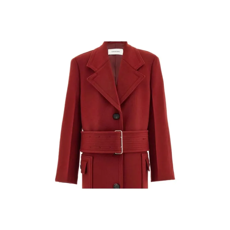 Ferragamo Single Breasted Belted Waist Coat-4